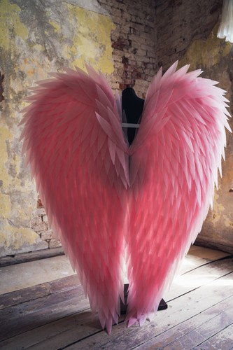 Angel Wings Costume Cosplay Anime Halloween Moveable Articulated Tranparent - 第 8/11 張圖片