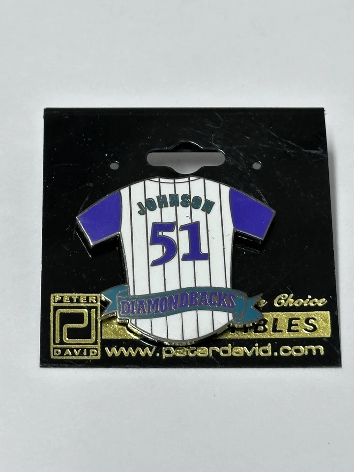 Randy Johnson Pin Jersey  Arizona Diamondbacks Baseball White - Image 3 of 4