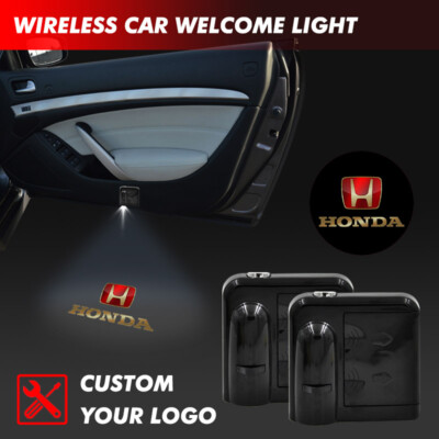 Color : 29 Car Door Welcome Light 2Pcs Wireless Car Shadow Door Light Emblen Wireless Projector Logo Led Welcome Lamp for Honda Fit Jazz Accord Civic Inspire City Odyssey