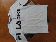 Fila Girls Fleece Pull-On Logo Active Sweatshirt White Large