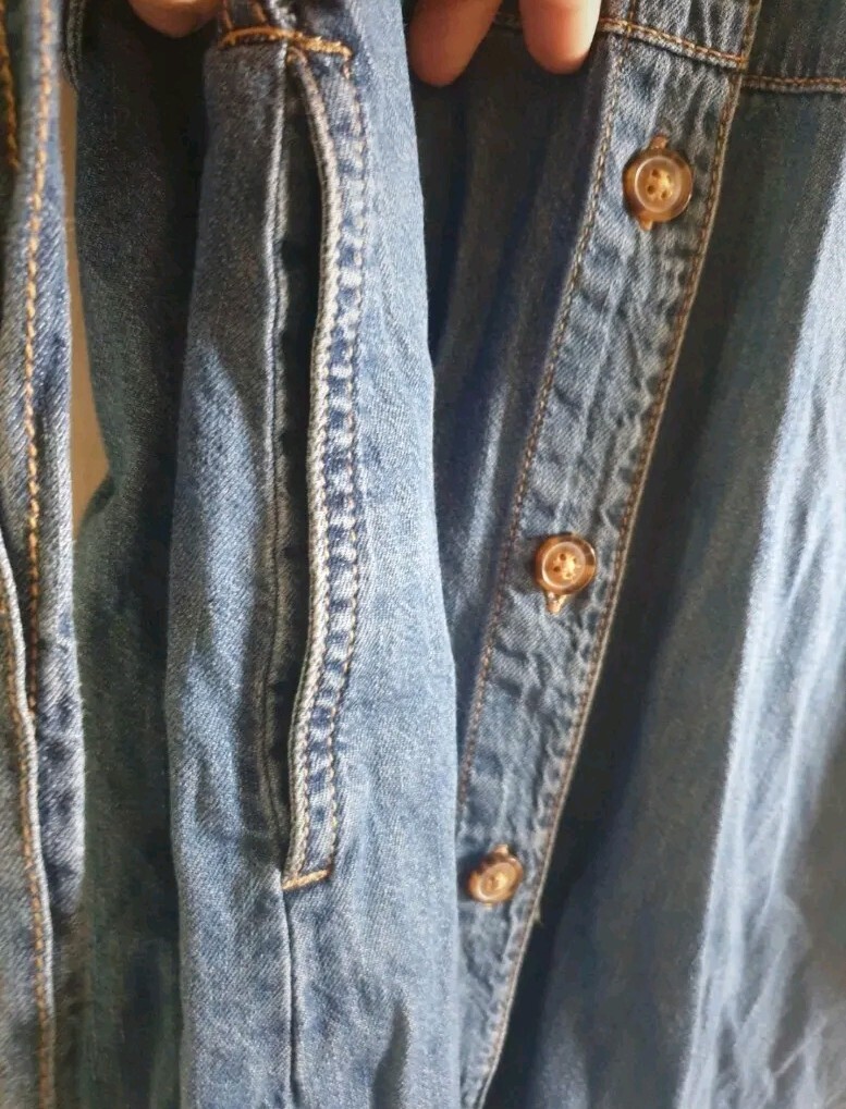 Nutmeg Blue Denim Belted Dress Size 14 eBay