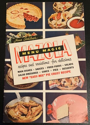 VINTAGE 1951 MAZOLA CORN OIL MENU MAGIC RECIPE COOKING BOOK EXCELLENT CONDITION