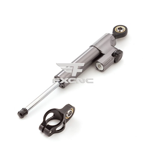 Black+Grey CNC Steering Damper Stabilizer Bracket Kit Mount For MT-03 2020-22 23 - Picture 7 of 24