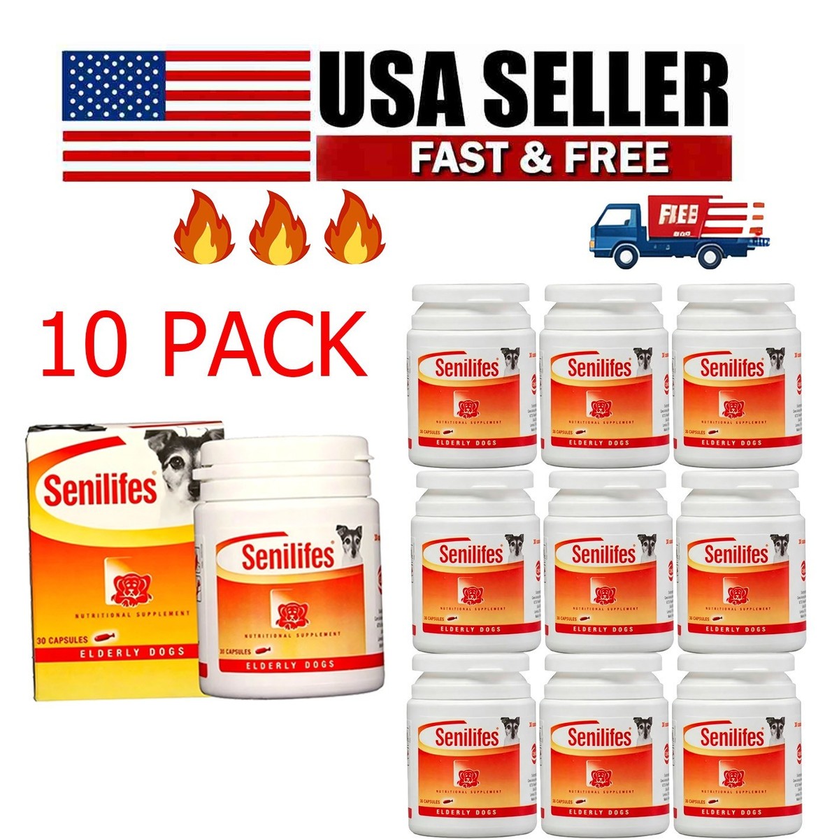20 pack-Talking Dog 60 Capsules Nutritional Supplement for Senior Dogs EXP 8/26