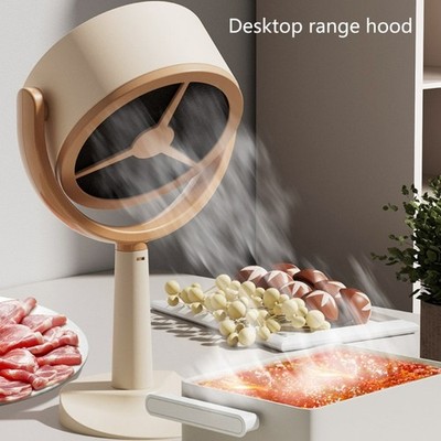 Portable Exhaust Fan Small Kitchen Hood Extractor Barbecue Desktop Range Hoods
