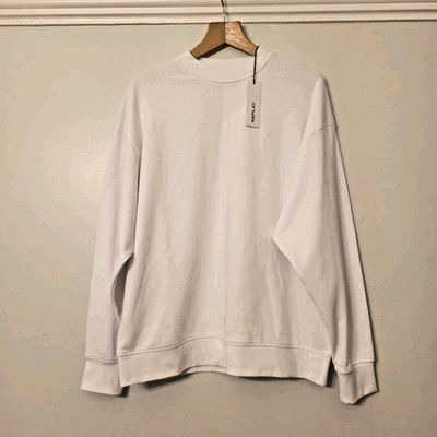 Replay White Sweatshirt Size XL Mens/womens/unisex