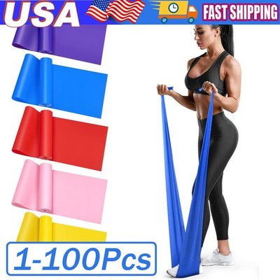 Yoga Stretch Resistance Bands Exercise Pilates Yoga Aerobic GYM Home Workout Lot