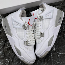 Jordan 4 Retro "White Oreo " Men's US Size 7-12 Mid Top Basketball Shoes