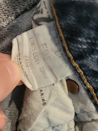 Jeans vintage Y2K argento Eden lavaggio chiaro denim etichetta taglia 27x31 vita bassa svasati - Foto 9 di 9