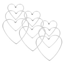 9PCS Heart Dream Catcher Rings Wreath Form Hoops DIY Set UK
