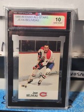 88-89 Esso NHL All Star Collection Jean Beliveau 🚨🚨🚨 KSA 10 Pristine Gem Mint