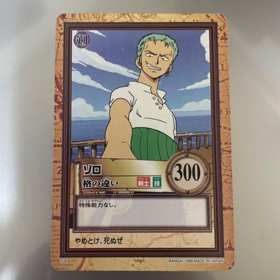 One Piece Roronoa Zoro Carddass Hyper Battle Card C06 1999 Bandai Japan Vintage