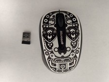 Microsoft Wireless Mobile Mouse 3500 w/ Receiver Black White Floral - EXC COND