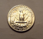1943 S WASHINGTON QUARTER,  GEM BU CONDITION — photo 2