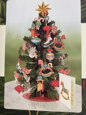 Freshcut Paper Pop up Cards, Christmas Tree, 15 Inch Life Sized 3D Popup Greetin