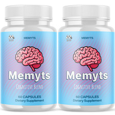  2 Pack Memyts Nootropic All Natural Max Formula Brain Supplement 120 Capsules