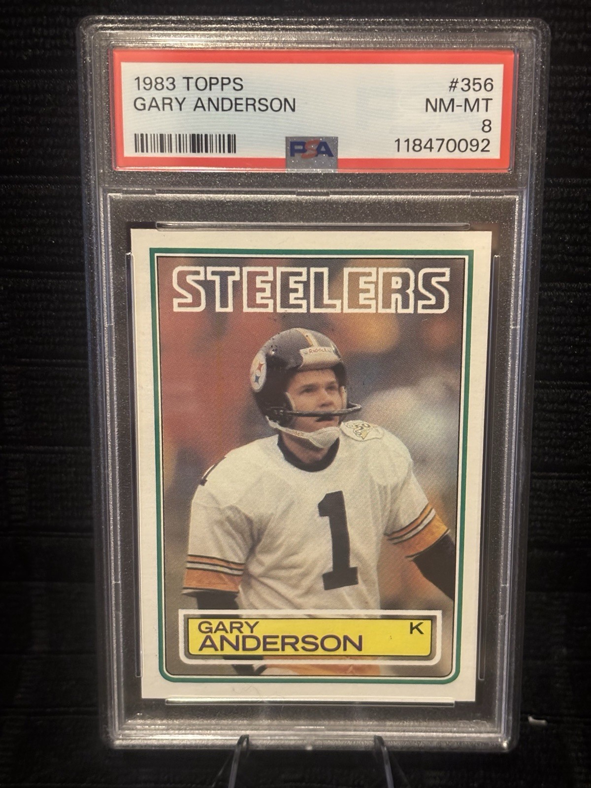1983 Topps Gary Anderson #356 Rookie RC PSA 8 NM-MT * New Slab * Steelers