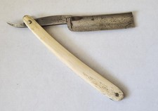 Antique Wade And Butcher Sheffield England Straight Razor With Bone Handle