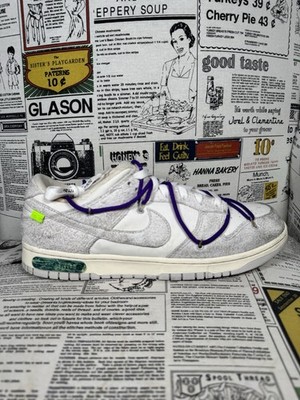 Nike Dunk Low Off White 15 Of 50 Sail Neutral Grey DJ0950-101 Men Size 12 W/box