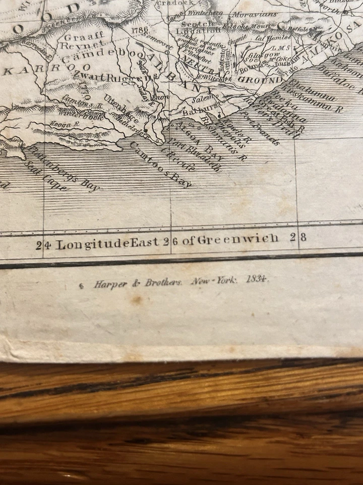 Raro mapa grabado antiguo de Sudáfrica Sudáfrica 1882 Foto 3 de 4