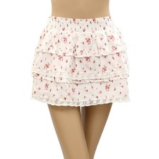 Loveshackfancy Ruffle Floral Printed Girls Mini Skirt Cotton 12 Years 287850