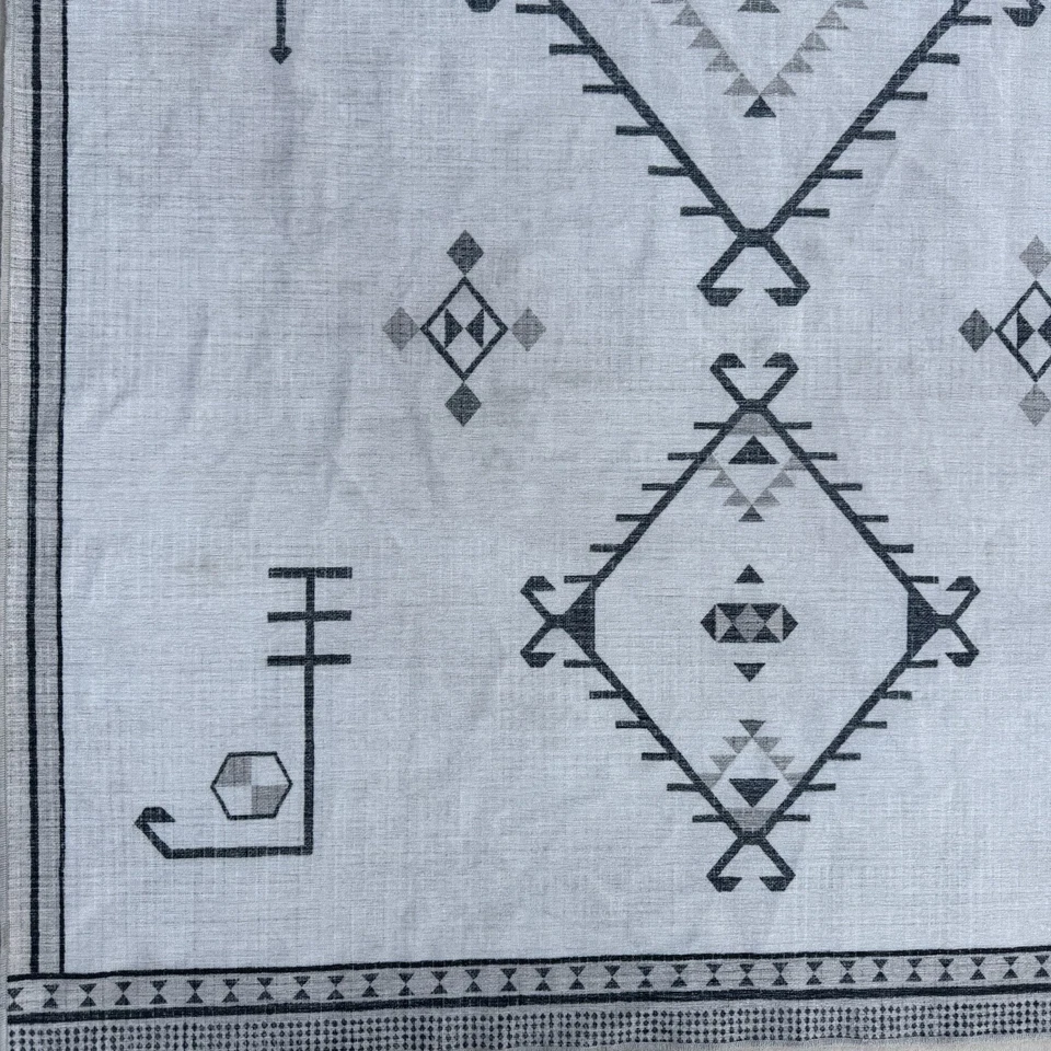 Alfombra resistente Damali blanco y negro 6 x 9’ - cubierta de tejido plano solamente Foto 3 de 4