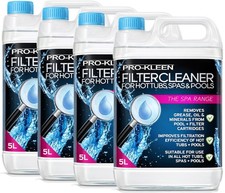 ProKleen Filter Cleaner Hot Tub Spa Pool Remove Dirt Oil Grease Clean 20L