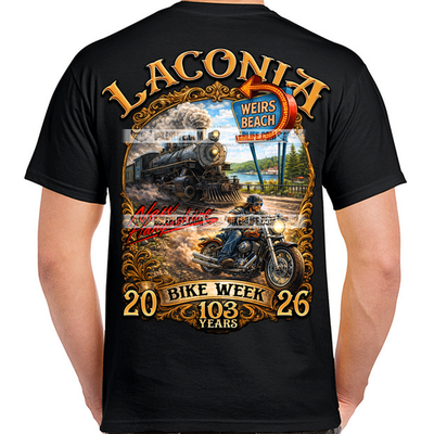 T-Shirt 2026 Laconia Motorcycle Week Train Race No Harley | eBay