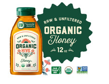 Local Hive Organic Honey, Raw and Unfiltered Honey, USDA Certified, 12 oz