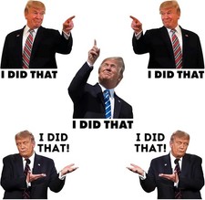 TRUMP - I did that - 100 Sticker Pack - Waterproof Printed Decal / Sticker