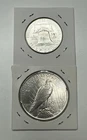 Beautiful Uncirculated Peace Dollar & Benjamin Franklin Half Dollar 90% Silver
