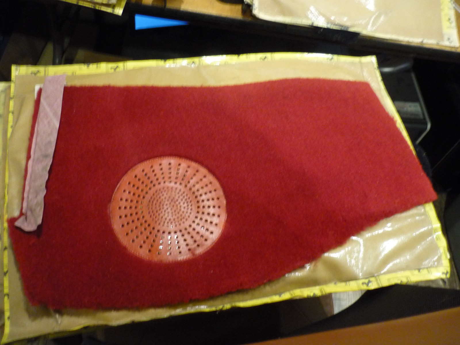 Ferrari Testarossa Door Carpet - Red - P/N 61576591