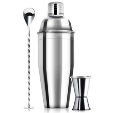 24oz Cocktail Shaker Bar Set-Professional Margarita Mixer Drink Shaker and Me...