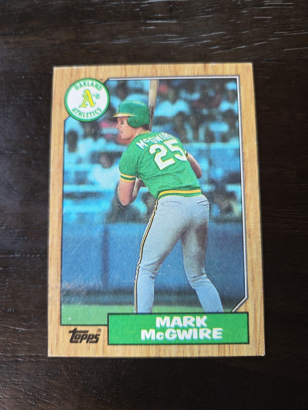 1987 Topps Mark McGwire RC #366 Rookie Oakland Athletics. G19