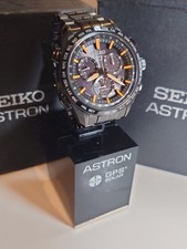 Seiko Astron SBXB017 GPS Solar Chronograph 8X82-0AC0 Black Dial W/Box Watch Used