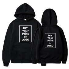 DIY Custom Your Brand LOGO Men Women Casual Hoodie Top Solid Color Pullover❀