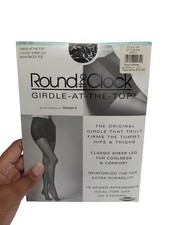 Vintage Round The Clock Black Stockings Size A