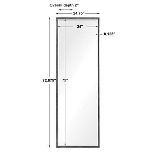 Uttermost Callan Iron and MDF Wood Dressing / Leaner Mirror in Rustic Bronze - Picture 7 of 7