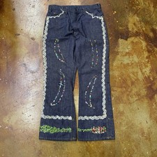True Vintage 70s Super Jeans Sequin Jeans Talon Zipper Size 34 Rare Bell Bottom