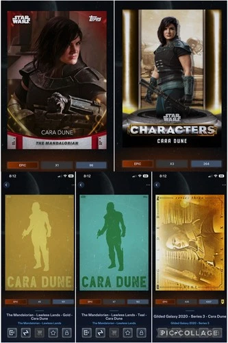 Topps Star Wars Digital Card Trader 5 Card Epic Cara Dune Insert Lot