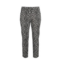Cropped Stretch Pants Black White Zebra Print Women's Size M/L