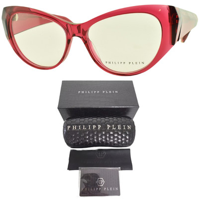 NEW!! PHILIPP PLEIN FLYING BUTTERFLY VPP101 0AGN Red Optical Frame Eyeglasses
