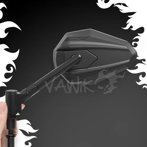 VAWiK mirrors 4RIZZ Black Adjustable fits Harley Dyna Softail Sporster