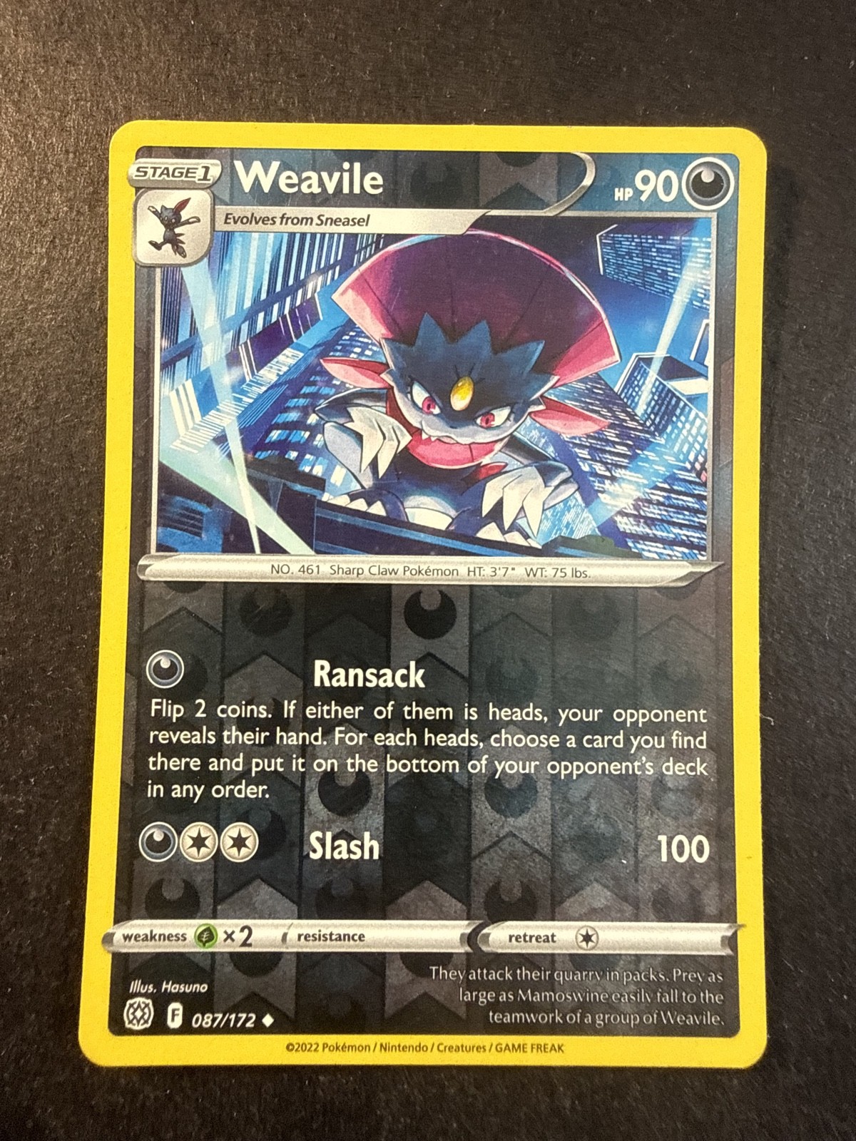Weavile 087/172 Swsh09: Brilliant Stars Reverse Holo