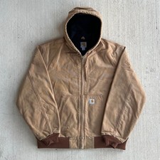 Carhartt RNJ140 brown hooded work wear jacket