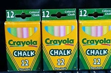 Crayola Chalk-Assorted Colors Lot Of  3  12/Pkg -36 Peace