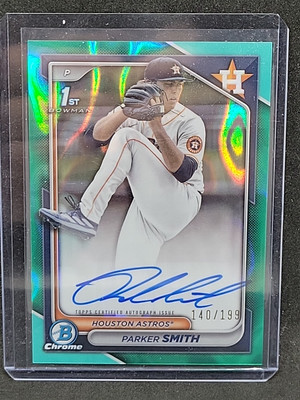 2024 Bowman Draft Chrome Parker Smith 1st Auto  Aqua /199 Astros #CPA-PSM