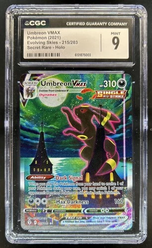 2021 Pokemon SWSH Evolving Skies Umbreon VMAX #215/203 CGC 9