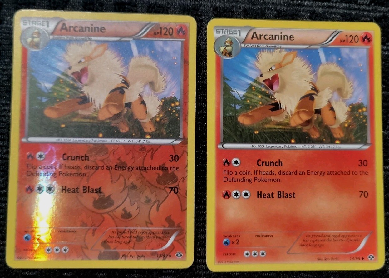 Pokemon Arcanine 13/99 Non Holo & Reverse Holo Black & White Next Destinies