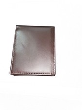 Genuine Leather Men's Bifold Wallet Brown Slim Card Holder Cash Pocket Zipper Ne